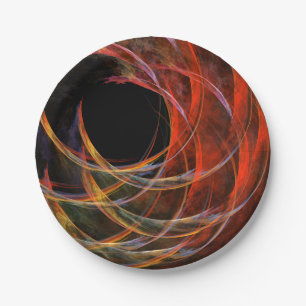 Breaking the Circle Abstract Art Paper Plate