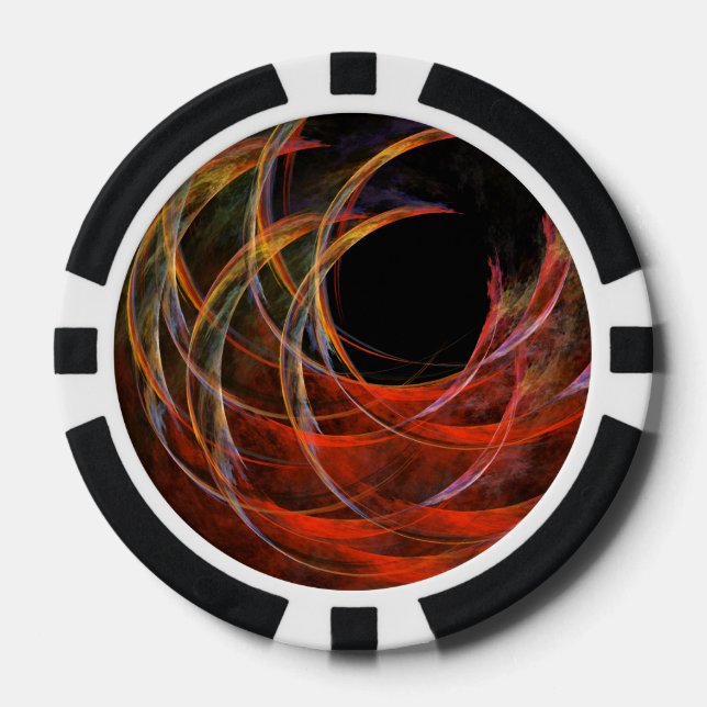 Breaking the Circle Abstract Art Poker Chips (Front)