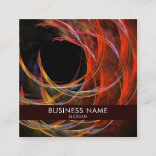 Breaking the Circle Abstract Art Professional Square Business Card