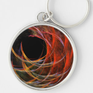 Breaking the Circle Abstract Art Small Keychain