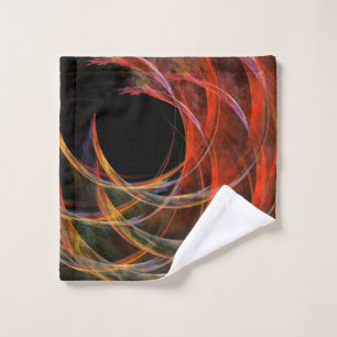 Breaking the Circle Abstract Art Wash Cloth
