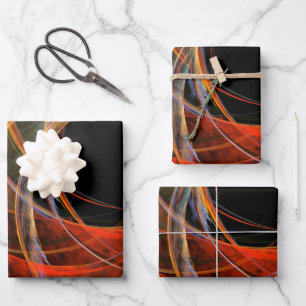 Breaking the Circle Abstract Art Wrapping Paper Sheet