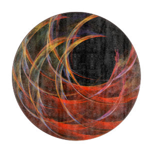 Breaking the Circle Vortex of Fire Abstract Art Cutting Board