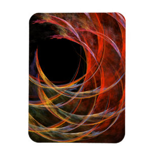 Breaking the Circle Vortex of Fire Abstract Art Magnet