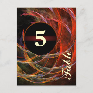 Breaking the Circle Vortex of Fire Abstract Art Postcard
