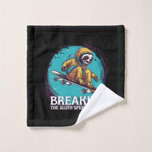 breaking the sloth speed record wash cloth