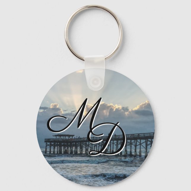 Breaking Through At Cocoa Monogram Key Chain (Front)