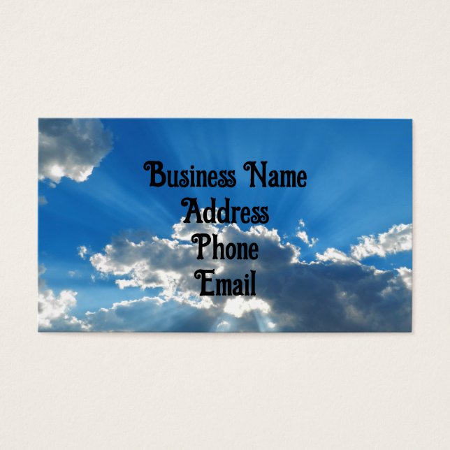 Breaking Through Clouds Business Card (Front)