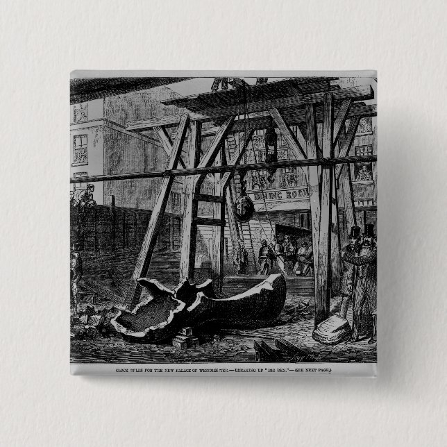 Breaking up Big Ben 2 Inch Square Button (Front)
