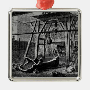 Breaking up Big Ben Metal Ornament