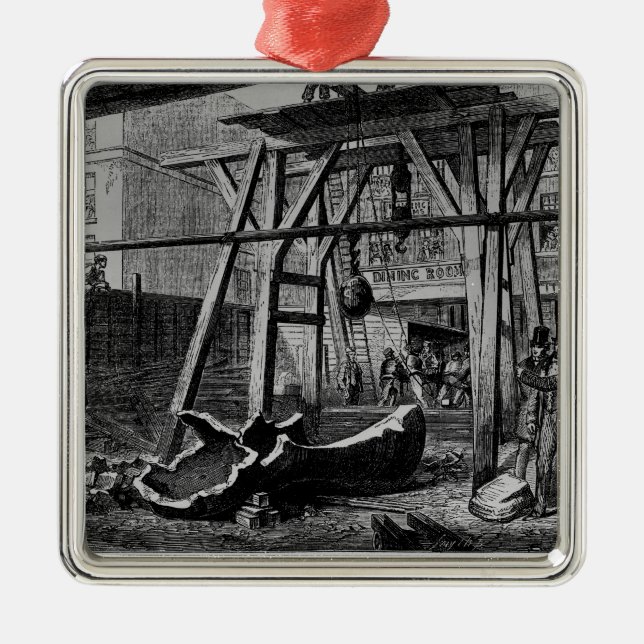 Breaking up Big Ben Metal Ornament (Front)