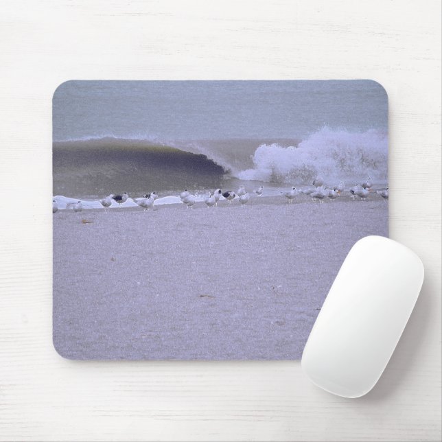 breaking wave and seagulls mouse pad (With Mouse)