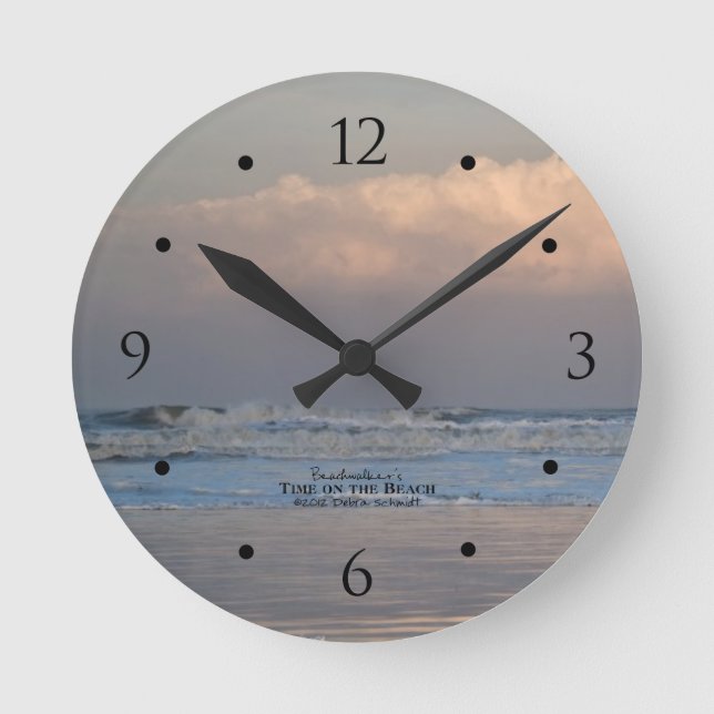 Breaking Wave at Ocean Beach Sunrise Clock (Front)