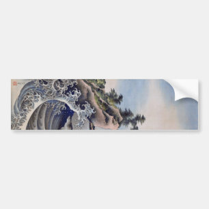 Breaking Waves, Hokusai Bumper Sticker