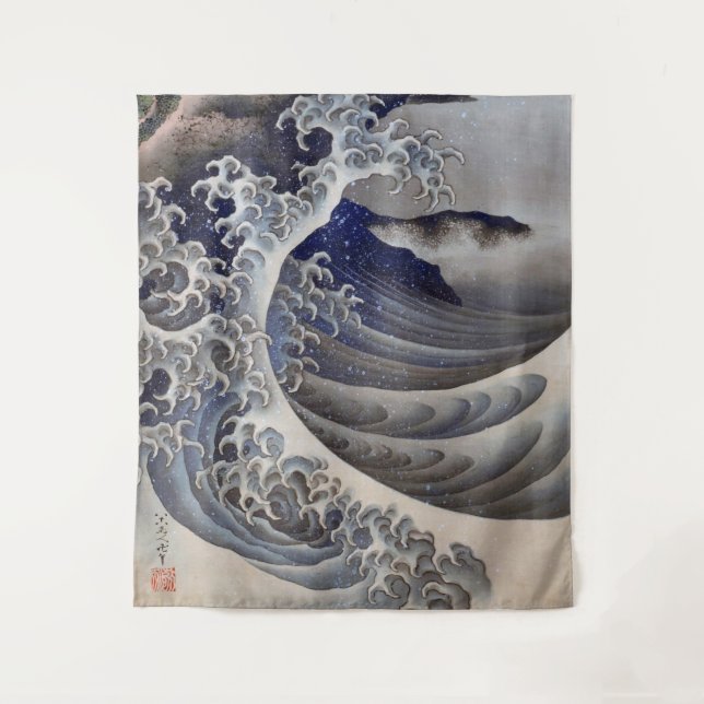 Breaking Waves, Hokusai Tapestry (Front)