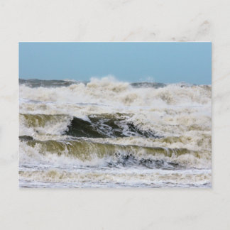 Breaking waves. postcard