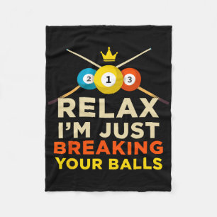 Breaking Your Ball Pool Billiards Novelty Hob  Fleece Blanket