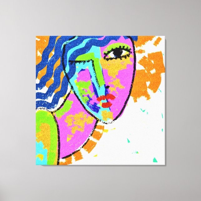 Breakthrough Abstract Digital Painting Canvas Print (Front)