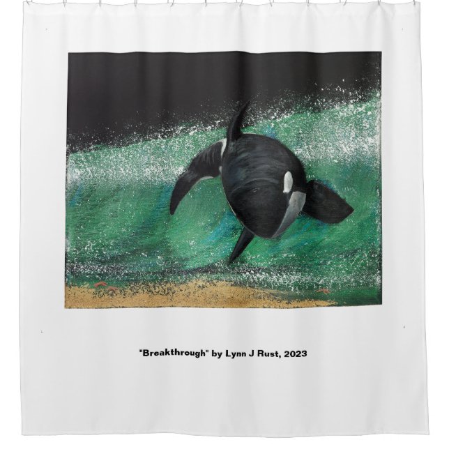 "Breakthrough" Art Shower Curtain (Front)
