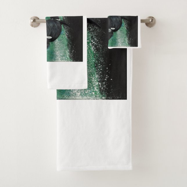 "Breakthrough" art towel and washcloth set (Insitu)