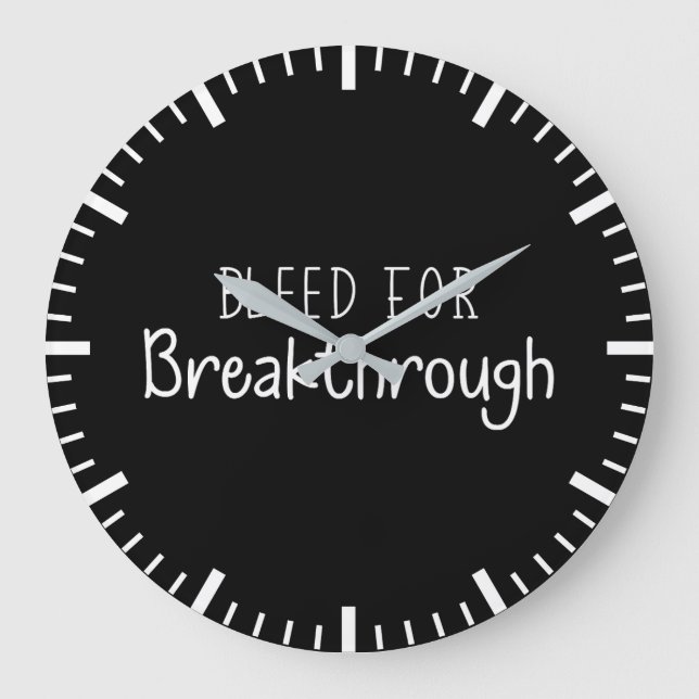 Breakthrough, Gym Hustle Success Motivational Large Clock (Front)