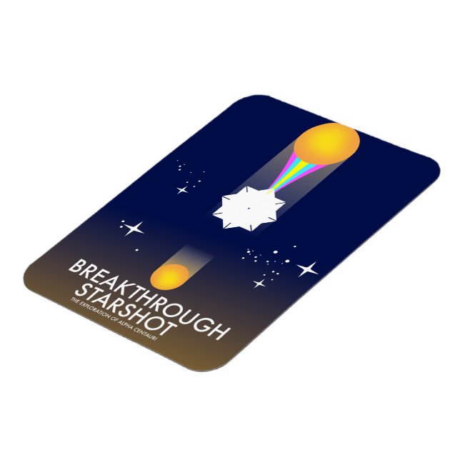 Breakthrough Starshot Retro Space Art Magnet (Left Side)