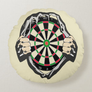 Breakthrough to the Bullseye – Ultimate Dartboard Round Pillow