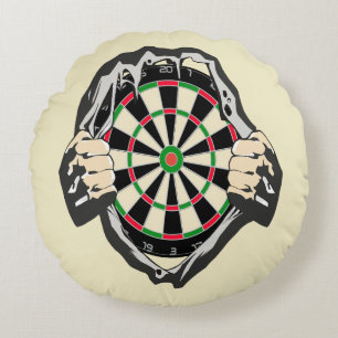 Breakthrough to the Bullseye – Ultimate Dartboard Round Pillow