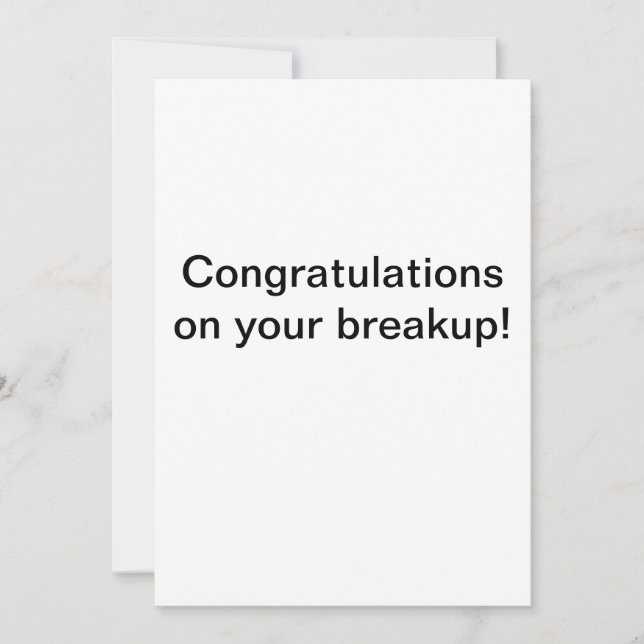 Breakup card. thank you card (Front)