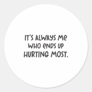 Breakup Themed Head Hurt Cool Sad Graphic Broken L Classic Round Sticker