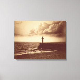 Breakwater at Sete, c.1855 (albumen print from a c