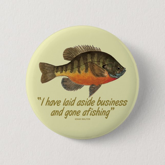 Bream Fishing 2 Inch Round Button (Front)