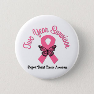 Breast Cancer 2 Year Survivor 2 Inch Round Button