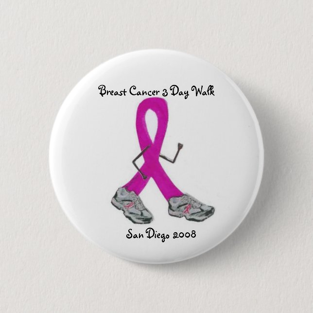 Breast Cancer 3 Day - Customized 2 Inch Round Button (Front)