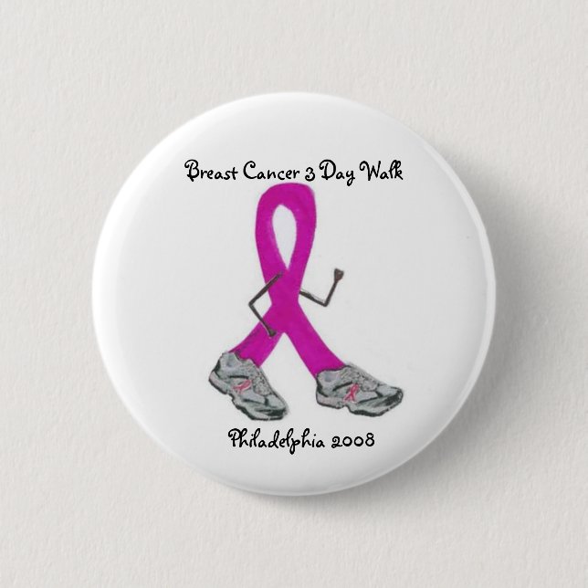 Breast Cancer 3 Day - Philadelphia 2 Inch Round Button (Front)
