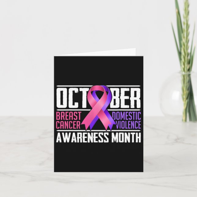 Breast Cancer And Domestic Violence Awareness Mont Card (Front)