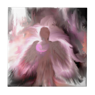 Breast Cancer Angel Tile