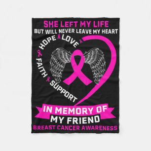 Breast Cancer Awanress Fleece Blanket