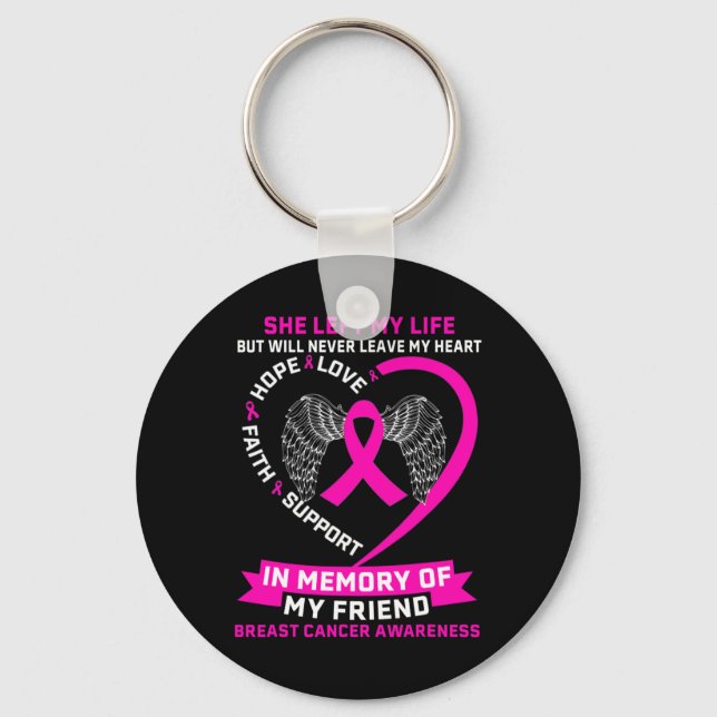 Breast Cancer Awanress  Keychain (Front)