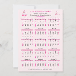 Breast Cancer Awareness 15-Month Ribbon Calendar