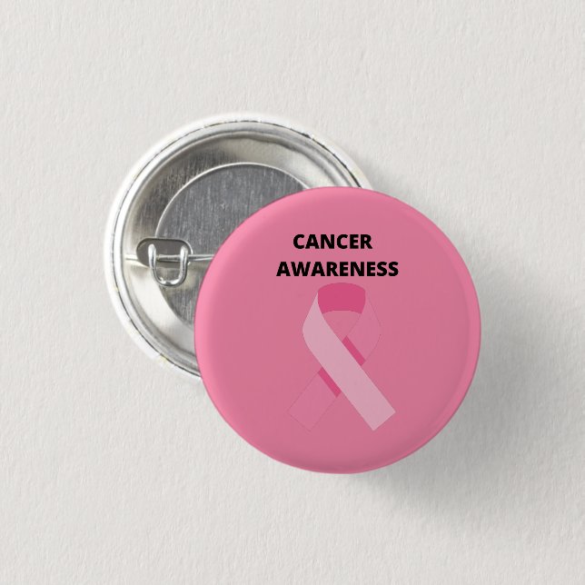 breast cancer awareness 1 inch round button (Front & Back)