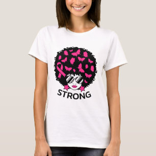 Breast Cancer Awareness African Black Women Warrio T-Shirt