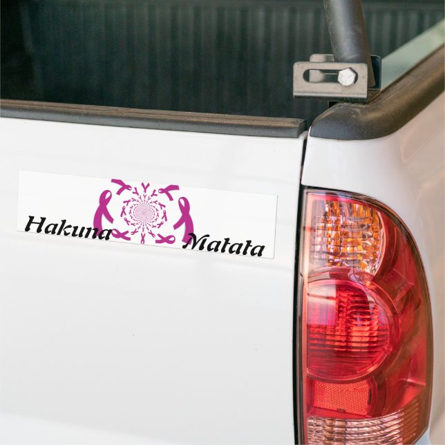 Breast Cancer Awareness Art Print Bumper Sticker (On Truck)