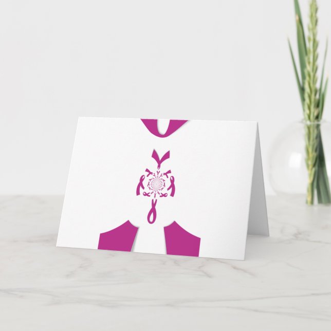 Breast Cancer Awareness Art Print Card (Front)