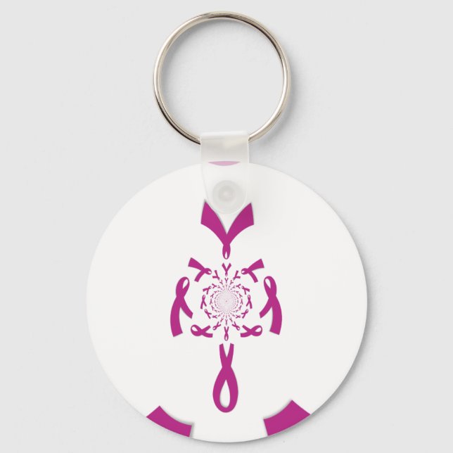 Breast Cancer Awareness Art Print Keychain (Front)