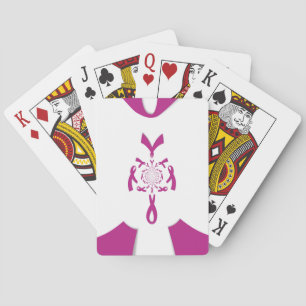 Breast Cancer Awareness Art Print Playing Cards