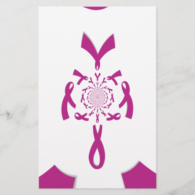 Breast Cancer Awareness Art Print Stationery (Front)