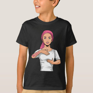 Breast Cancer Awareness Asl American Sign Language T-Shirt