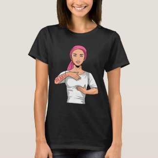 Breast Cancer Awareness Asl American Sign Language T-Shirt