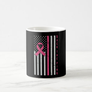 Breast Cancer Awareness Back The Pink USA Patriot Coffee Mug